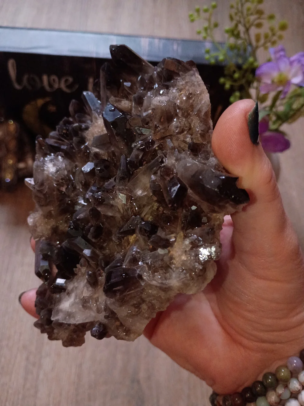 Smoky Quartz Crystal Cluster From Brazil Mineral